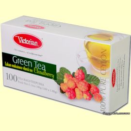 Чай зеленый с морошкой Victorian Green Tea Cloud Berry 100 пакетов