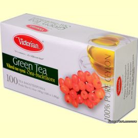 Чай зеленый с облепихой Victorian Green Tea Sea-Buckthorn 100 пакетов