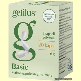 Gefilus Basic kapselit молочнокислые бактерии LGG 20 капсул.