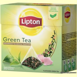 Чай зелёный ароматизированный в пирамидках Lipton Green Tea 20 шт.