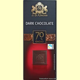 Шоколад тёмный J.D. Gross Dark Chocolate 70% Cacao 125 гр.