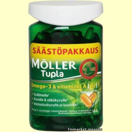 Möller Tupla omega-3 рыбий жир в капсулах 160 шт.