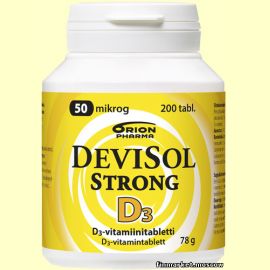 DeviSol Strong. Витамин D3 50 мкг. 200 табл.