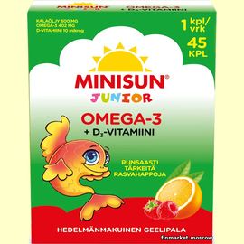 Minisun Omega-3 +D3 Junior 45 капсул
