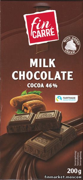 Заказать Шоколад молочный fin CARRE Cocoa 46% 200 гр. в службе доставки ...