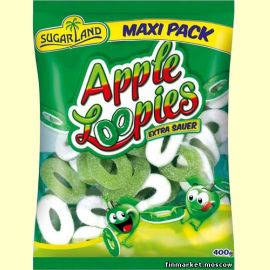 Конфеты жевательные SUGAR LAND Apple Loopies (яблочный вкус) 400 гр.