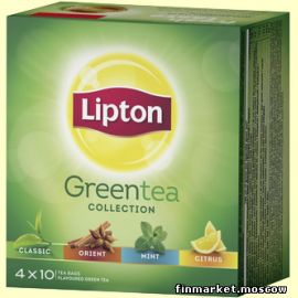 Чай зелёный Lipton коллекция Green Tea Collection 40 шт.