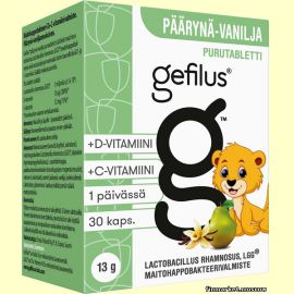 Gefilus + D Päärynä-vanilja 30 шт.