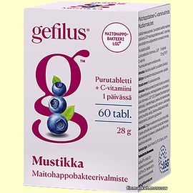 Gefilus Mustikka молочнокислые бактерии LGG + витамин С 60 шт.