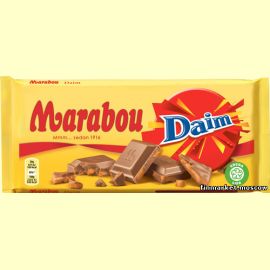 Шоколад молочный с кусочками карамели Marabou Daim 200 гр.