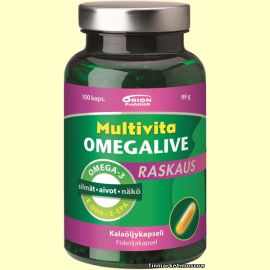 Multivita Omegalive Raskaus рыбий жир в капсулах для беременных и кормящих женщин 100 шт.