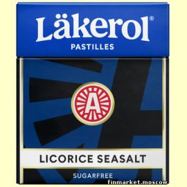 Пастилки лакричные Läkerol Classic Licorice Seasalt 25 гр.