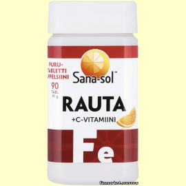 Sana-sol Rauta (железо+витамин С) 90 табл.