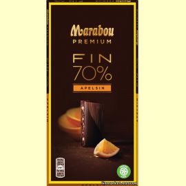 Шоколад темный Marabou Premium 70% APELSIN (с апельсиновой коркой) 100 гр.