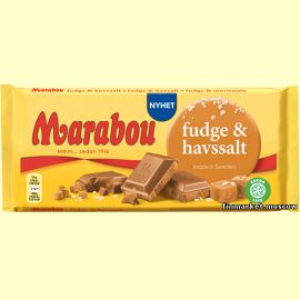 Шоколад кремовый с морской солью Marabou Fudge & Havssalt 185 гр.