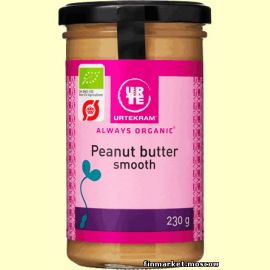 Масло арахисовое мягкое URTEKRAM Peanut butter smooth 230 гр.