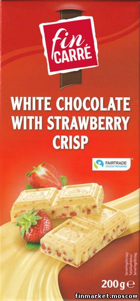 Заказать Шоколад fin CARRE White Chocolate With Strawberry Crisp 200 гр ...