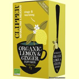 Чай травяной лимон & имбирь Clipper Organic Lemon & Ginger 20 пак.