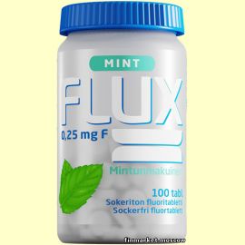 FLUX MINT фторсодержащие таблетки со вкусом мяты 100 шт.