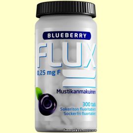 Flux blueberry фторсодержащие таблетки со вкусом черники 300 шт.