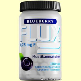 FLUX blueberry фторсодержащие таблетки со вкусом черники 100 шт.