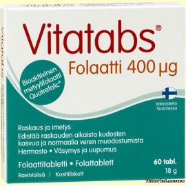 Vitatabs® Folaatti Фолиевая кислота в таблетках 60 табл.