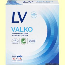 Стиральный порошок для белого текстиля LV Valko Pyykinpesujauhe 750 гр.