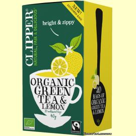 Чай зелёный Clipper Organic GREEN TEA & LEMON 20 пакетиков