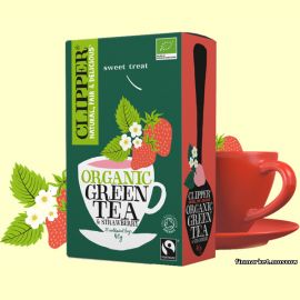 Чай Clipper Organic GREEN TEA & STRAWBERRY 20 пакетиков