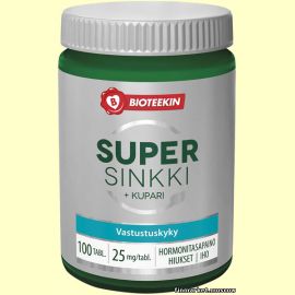 Bioteekin Super Super Sinkki + Kupari 100 табл.