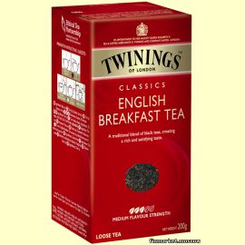 Чай чёрный листовой Twinings English Breakfast (английский завтрак) 200 гр.