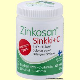 Zinkosan® Sinkki+C Цитрат цинка и витамин C 120 табл.