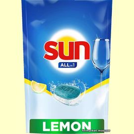 Таблетки для посудомоечной машины Sun All-in-1 Lemon 18 шт.