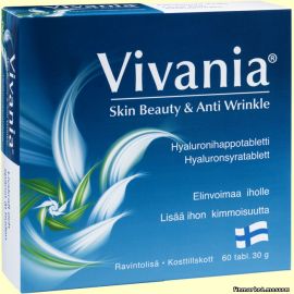 VIVANIA Skin Beauty & Anti Wrinkle Гиалуроновая кислота 60 табл.