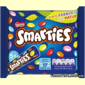 Шоколад молочный в сахарной глазури Nestlé Smarties 5x38 гр.