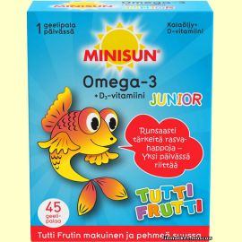 Minisun Omega-3 Junior Tutti Frutti 45 капсул