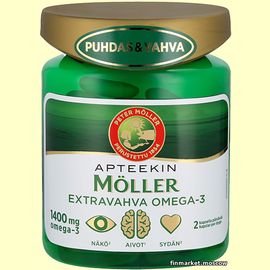 Möller Apteekin Extravahva Omega-3 рыбий жир в капсулах 76 шт.