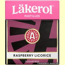 Пастилки лакричные Läkerol Classic Raspberry Licorice 25 гр.