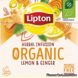 Чай травяной Lipton Organic Ginger Lemon 20 шт.