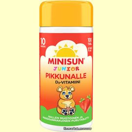 Minisun витамин Д 10 мкг. Junior Nalle 100 табл.