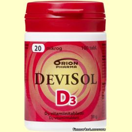 DeviSol 20 mikrog. Витамин D3 20 мкг. 100 табл.