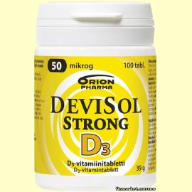 DeviSol Strong. Витамин D3 50 мкг. 100 табл.