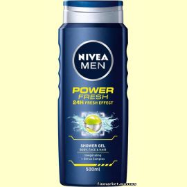 Гель для душа NIVEA MEN Power Refresh 500 мл.