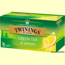 Чай зелёный с лимоном Twinings Green tea & Lemon 25 пакетиков