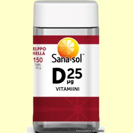 Sana-sol D-vitamiini 25 мкг 150 табл.