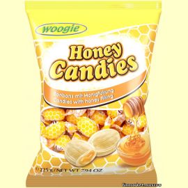 Конфеты с медовой начинкой Woogie Honey Candies 225 гр.