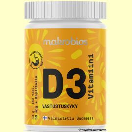 Makrobios D3-vitamiini 50 мкг. 150 табл.