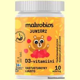Makrobios Juniori D3-vitamiini 100 табл.