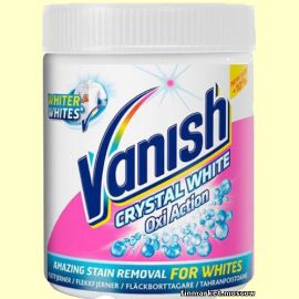 Пятновыводитель для белого текстиля Vanish Crystal White Oxi Action 750 гр.