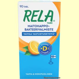 Rela Tabs + D3 молочнокислые бактерии с витамином Д3 90 шт.